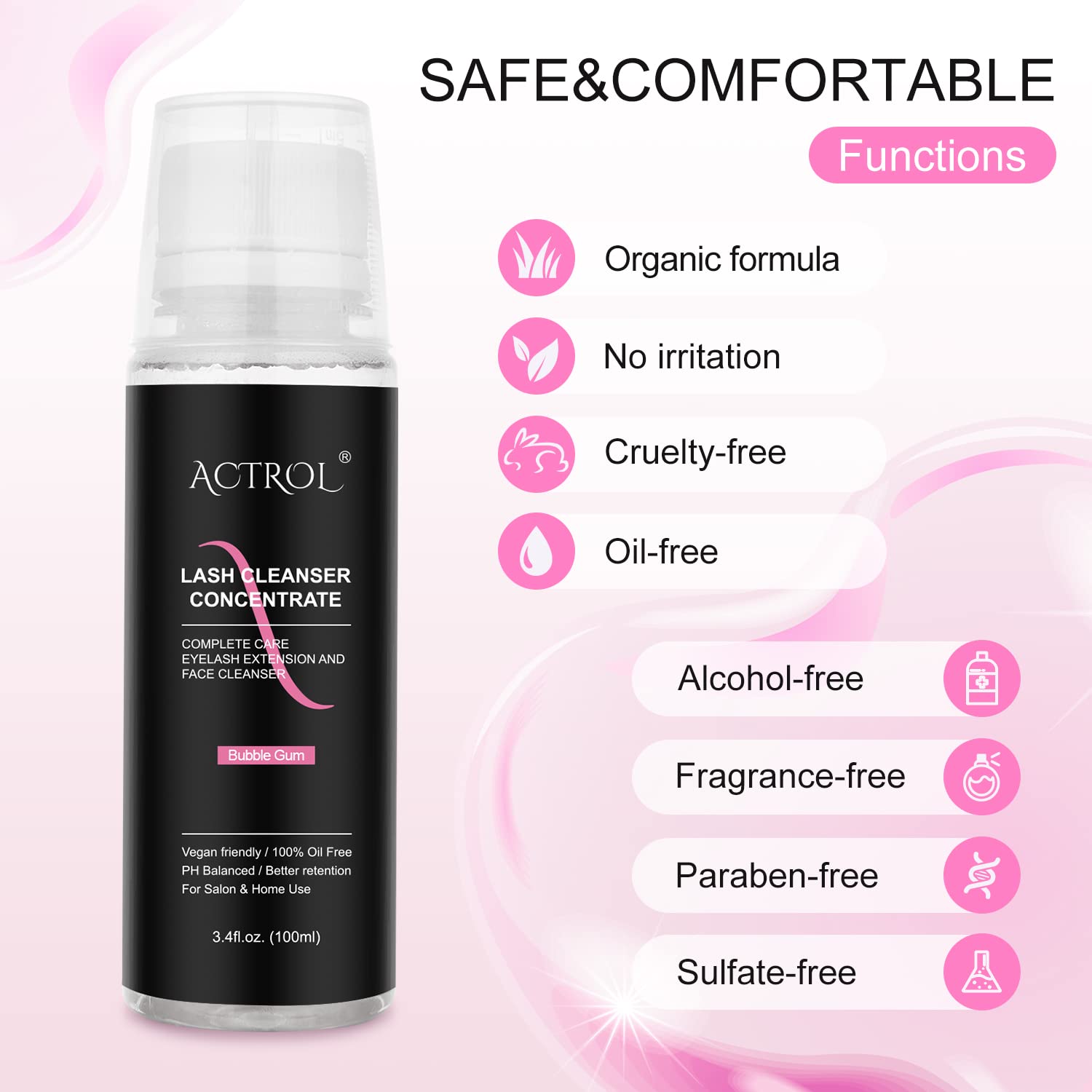 ACTROL professional-salon-use demonstrates high-grade lash care formula