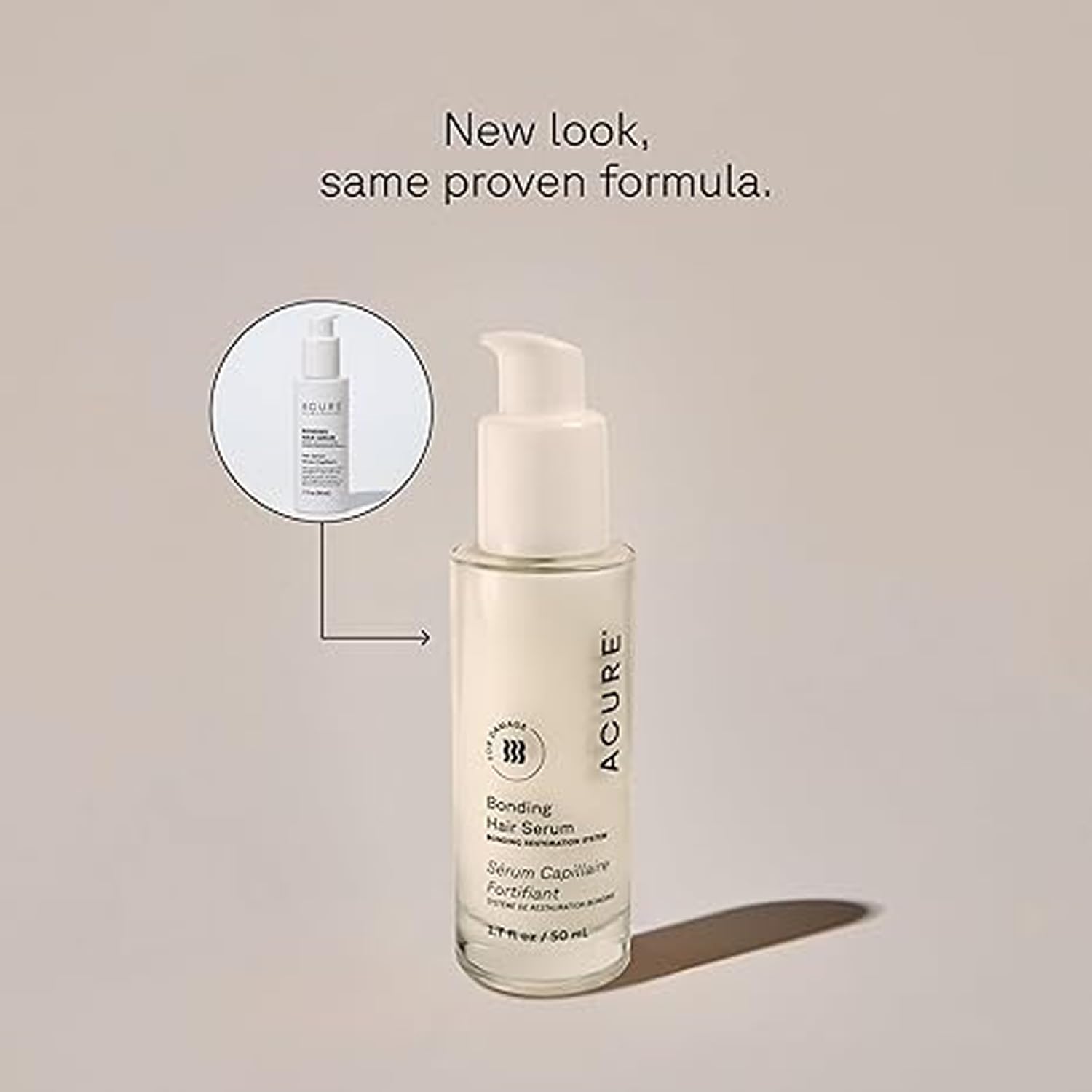Acure Bonding Hair Serum pump provides quick, precise application