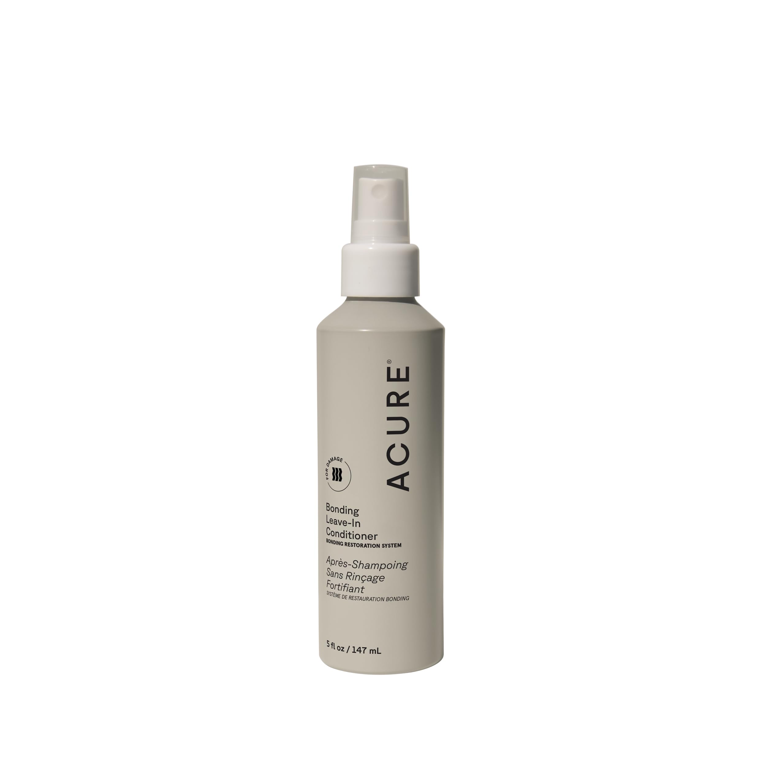Acure Bonding Leave-In Conditioner spray bottle for smooth, hydrated hair.
