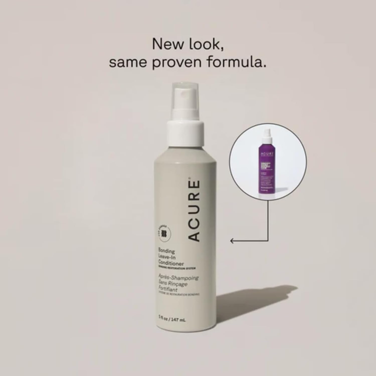 Acure Bonding Leave-In Spray on towel-dried hair for smooth, detangled ends.