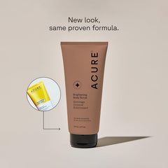 Acure sea salt beads exfoliating for gentle texture refinement.