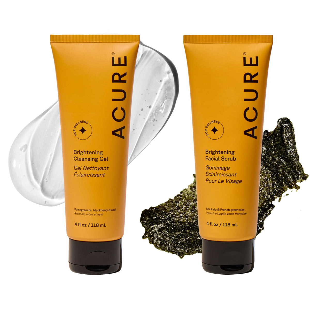 Acure Brightening Scrub bottle front view for radiant skin