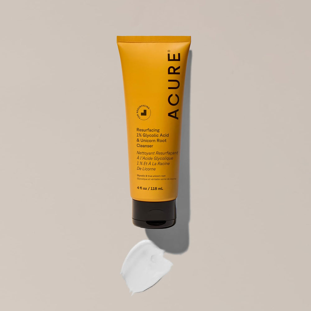 Acure clean beauty label signals vegan, sulfate-free formula for weekly care.