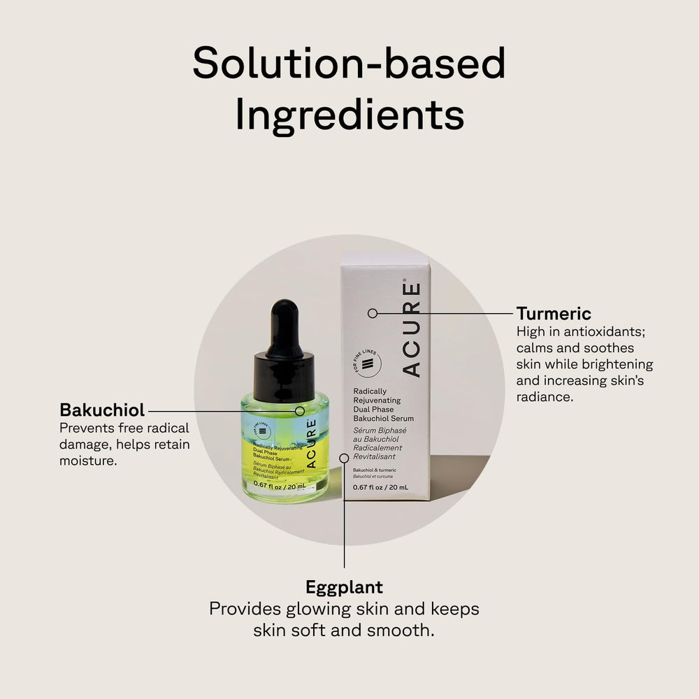 Acure cruelty-free packaging shown as part of vegan skincare commitment.