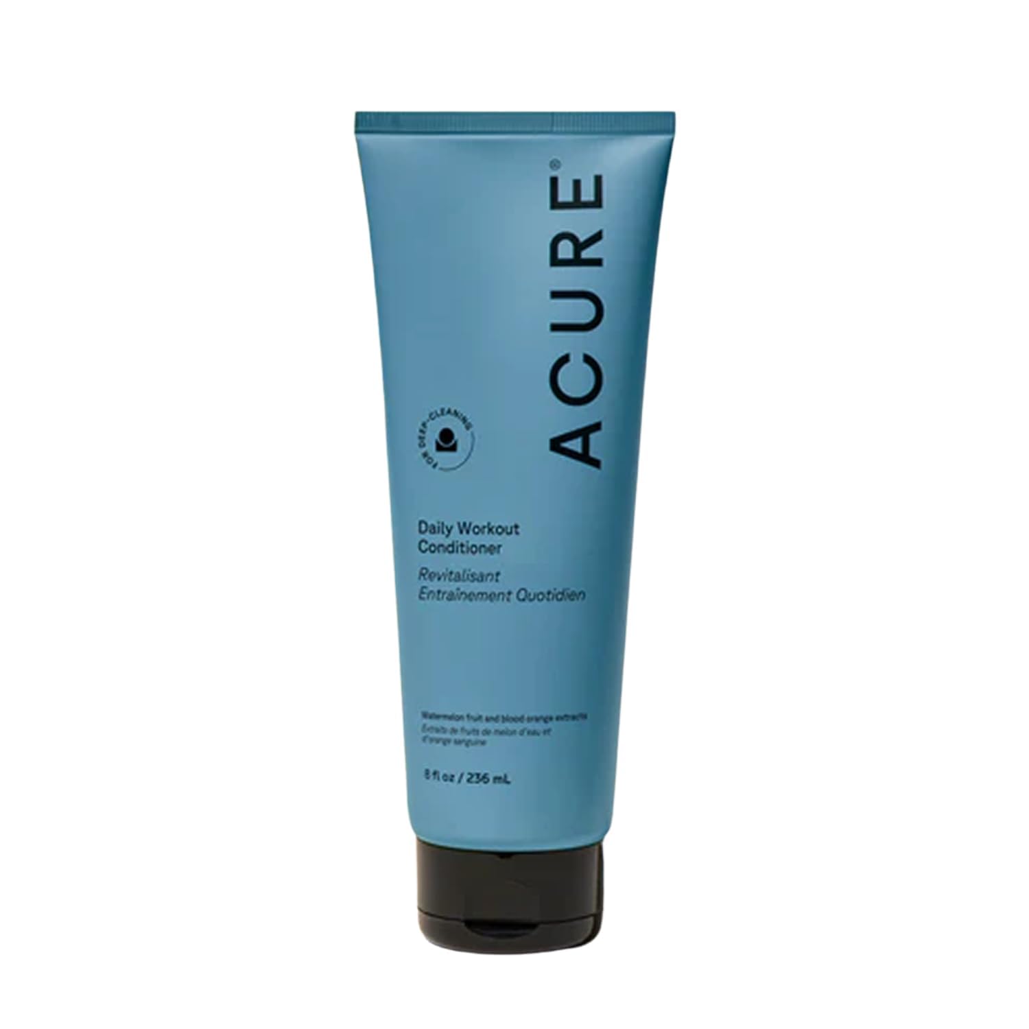 Acure Daily Workout Watermelon Conditioner bottle provides lightweight hydration for hair.