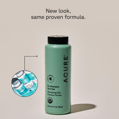 Acure Dry Shampoo Instant refresh non-water formula absorbs oil for clean roots