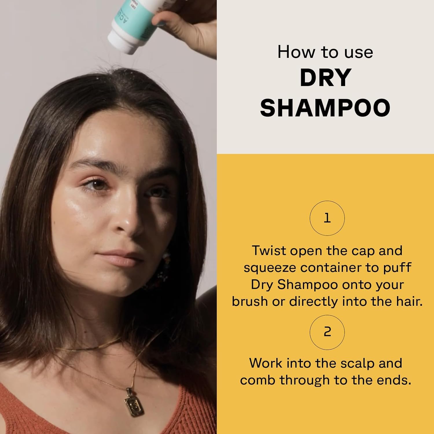 Acure dry shampoo mini travel pack on vanity, ready for post-workout refresh