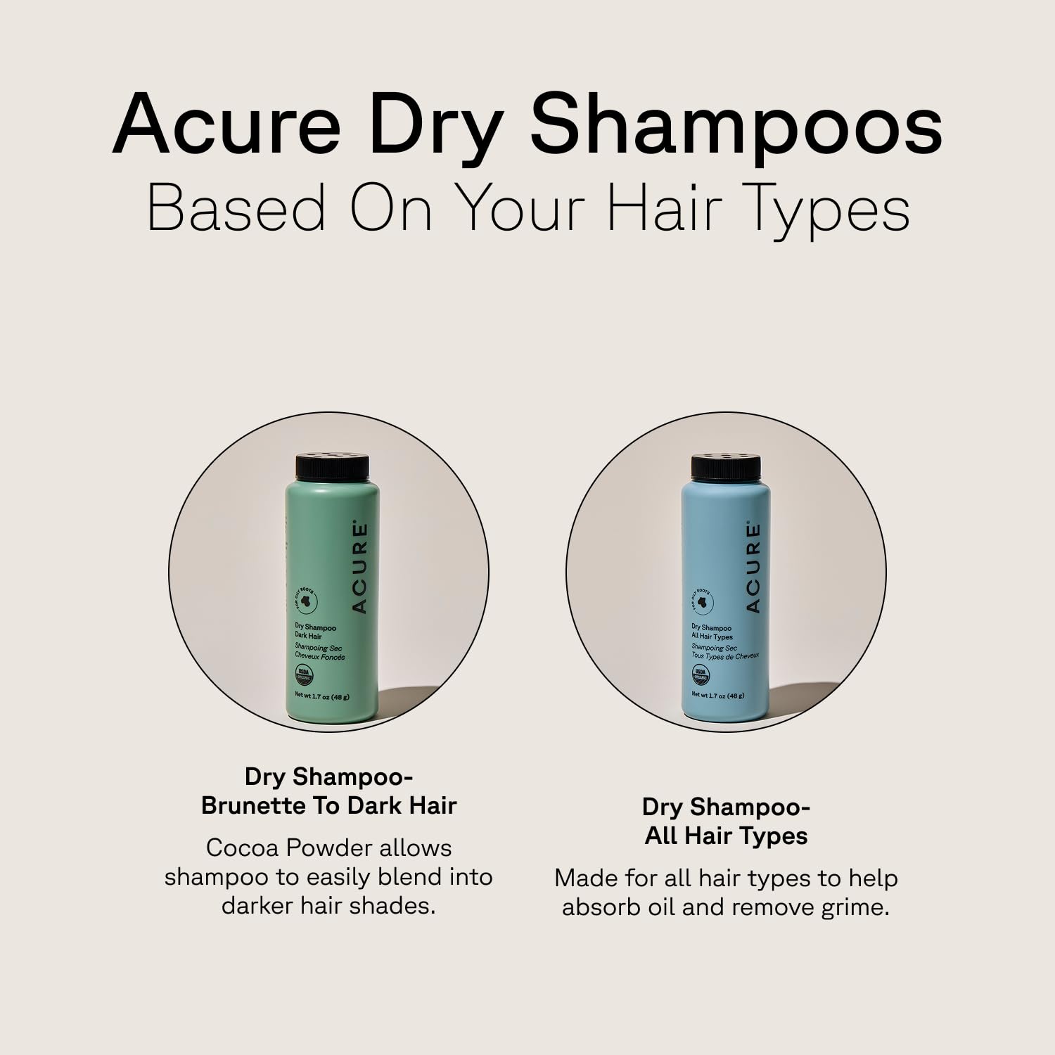 Acure Dry Shampoo Non Aerosol powder for mess-free application