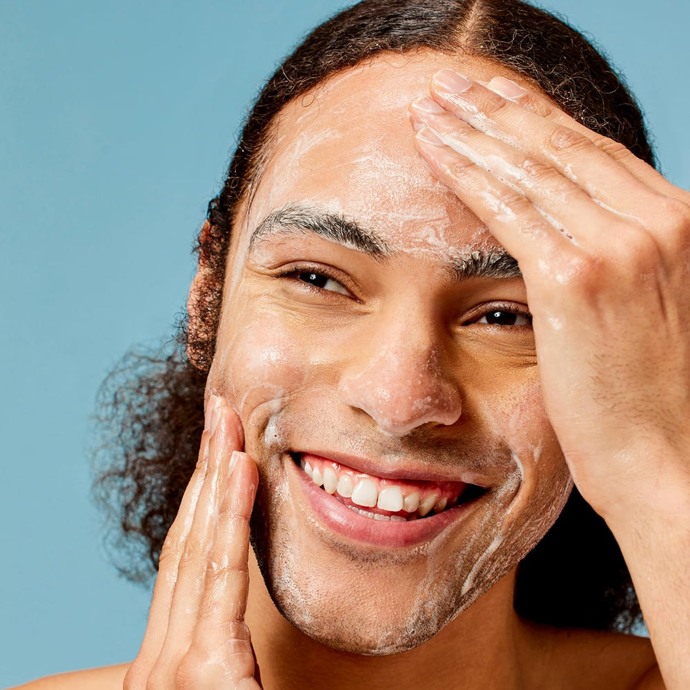 Acure exfoliation texture image shows mild acids for gentle renewal.