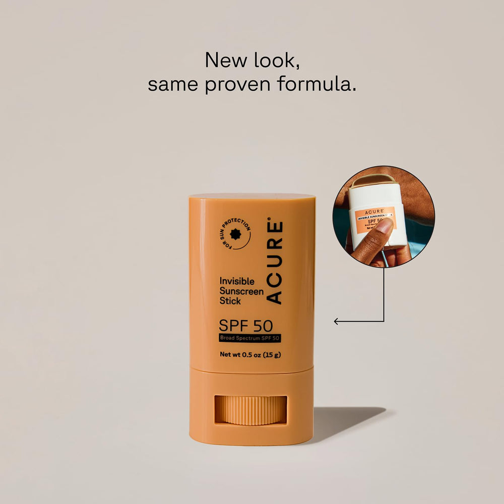 Acure face-neck-body application stick for easy on-the-go protection.