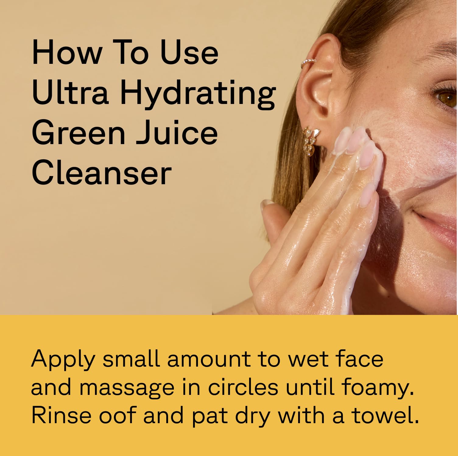 Acure Green Juice cleanser pump top image hints at easy, mess-free daily use