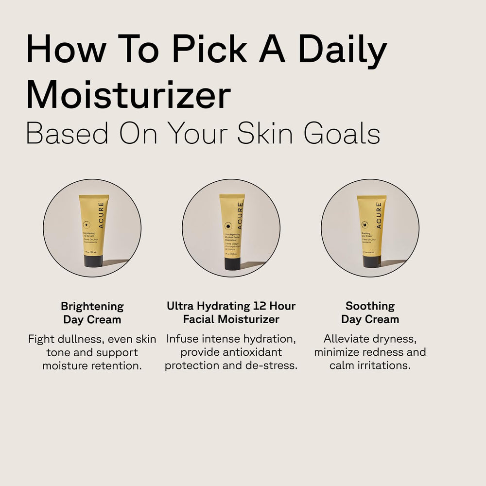Acure packaging showing SPF30 and clean ingredients list.
