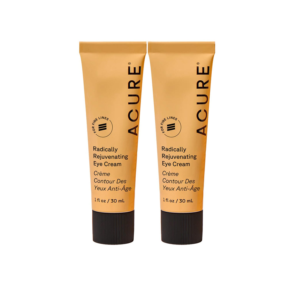 Acure Radically Rejuvenating Eye Cream tube application for under-eye hydration