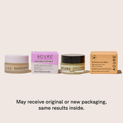 Acure Resilience Eye Balm under-eye hydration close-up highlights nourishing avocado oil.