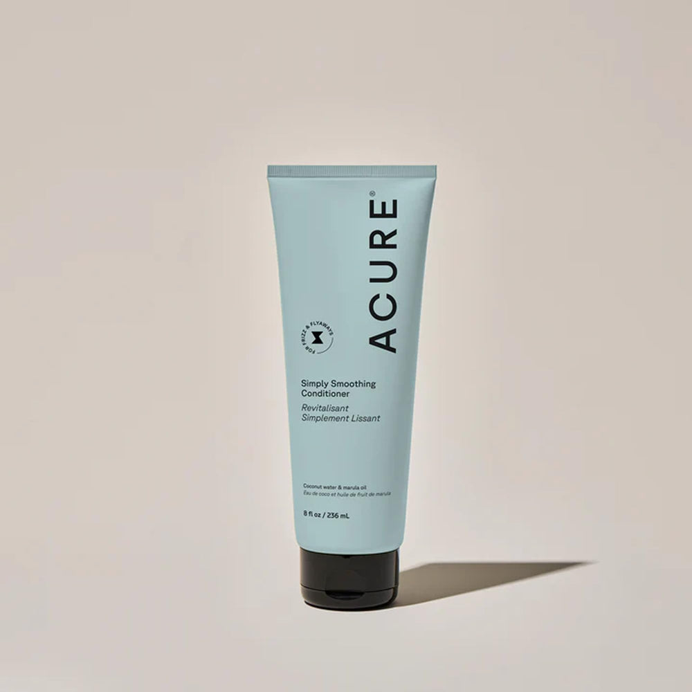 Acure Simply Smoothing Conditioner coconut water refresh provides lightweight hydration