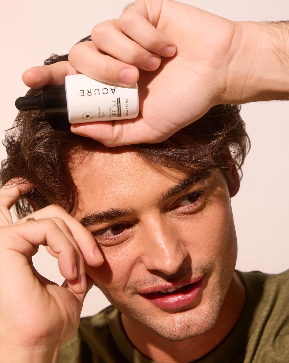 Acure Sun Serum Drops under makeup for breathable, sheer UV shield.