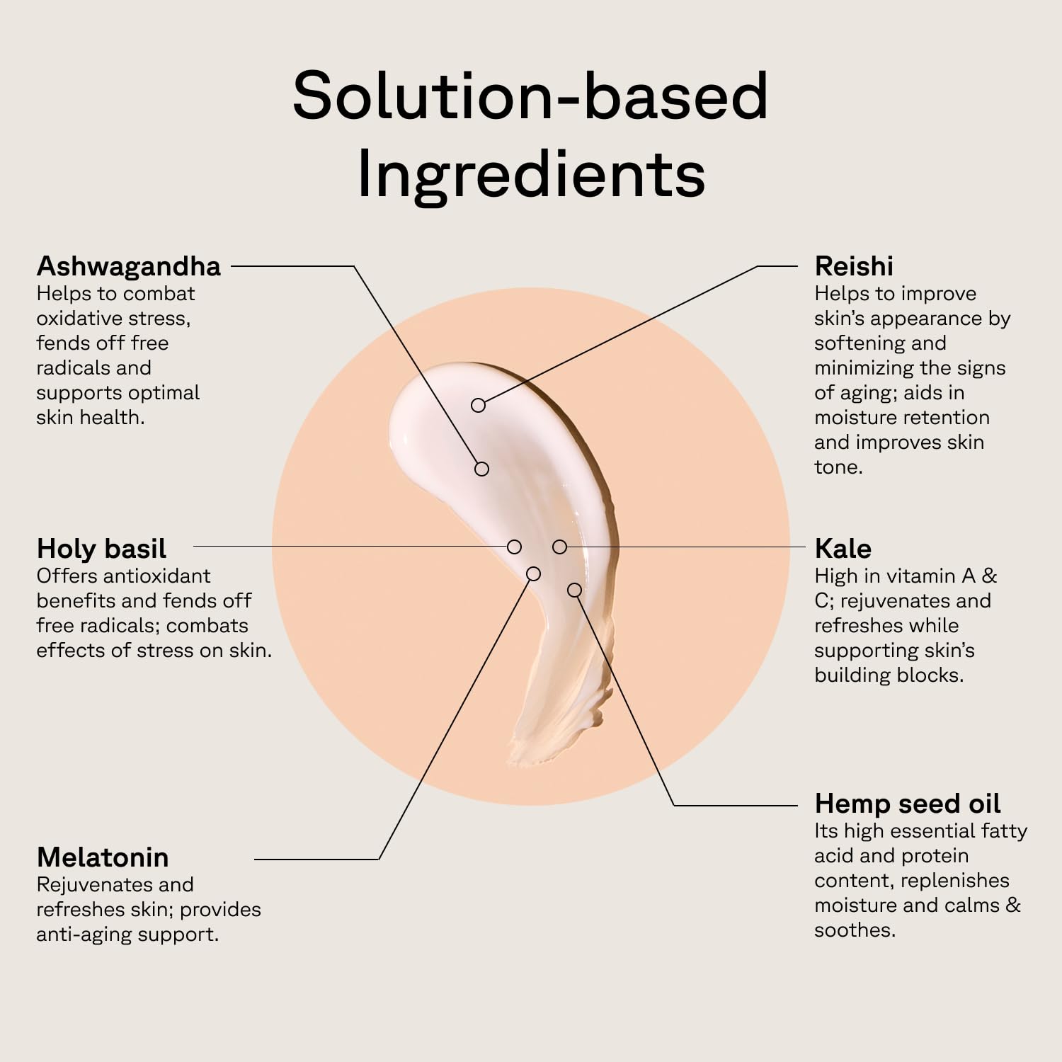 Acure Ultra Hydrating 12 Hour Facial Cream infused with ashwagandha and holy basil greens
