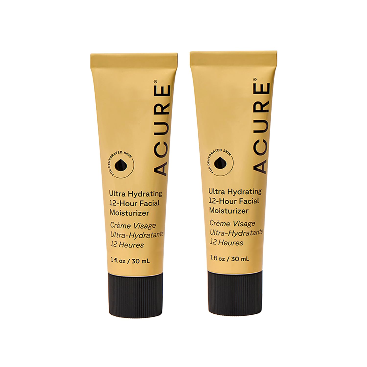 Acure Ultra Hydrating 12 Hour Facial Cream jar close-up, rich texture for dry skin nourishment