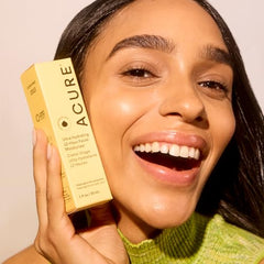 Acure Ultra Hydrating 12 Hour Facial Cream texture swatch shows creamy consistency