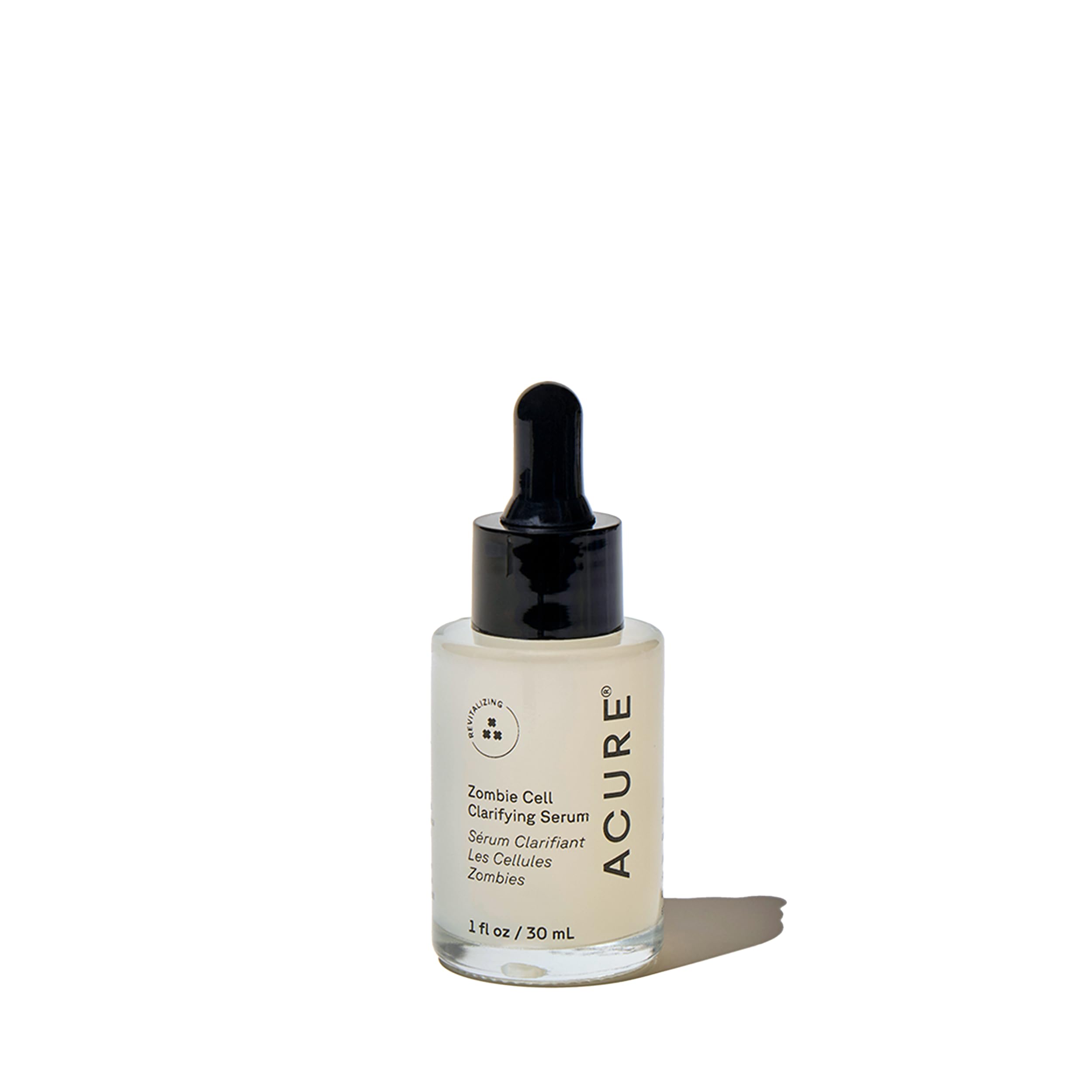 Acure Zombie Cell Clarifying Serum hero bottle for hydrated, radiant skin.