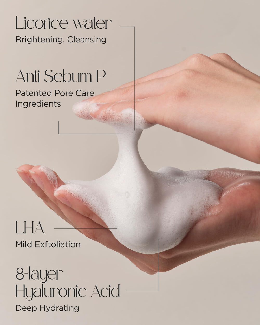 ACWELL Licorice with 8-fold hyaluronic acid for deep hydration.