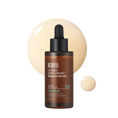 ACWELL Licorice pH Balancing Advanced Serum bottle highlighting hydration and radiance