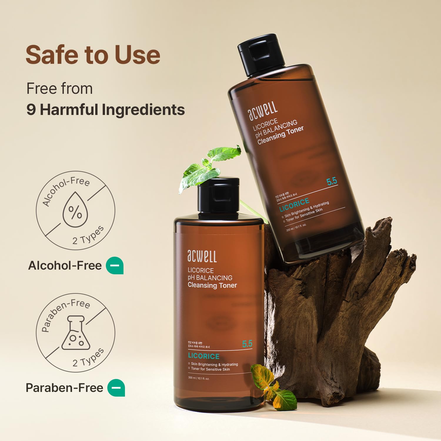 ACWELL Licorice toner featured in a morning skincare routine