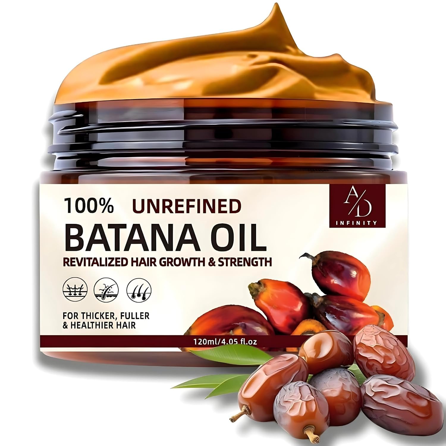 A/D Infinity Batana Oil bottle 4oz for natural nourishment and stronger hair
