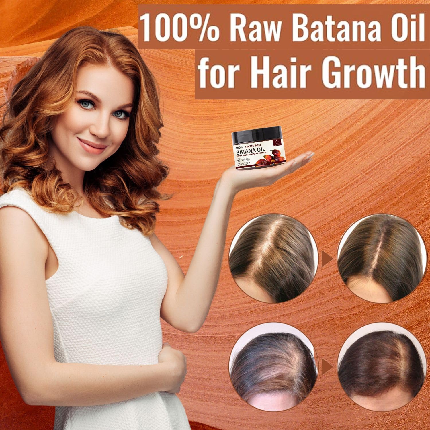 A/D Infinity Batana Oil on hair ends for smoothness and shine