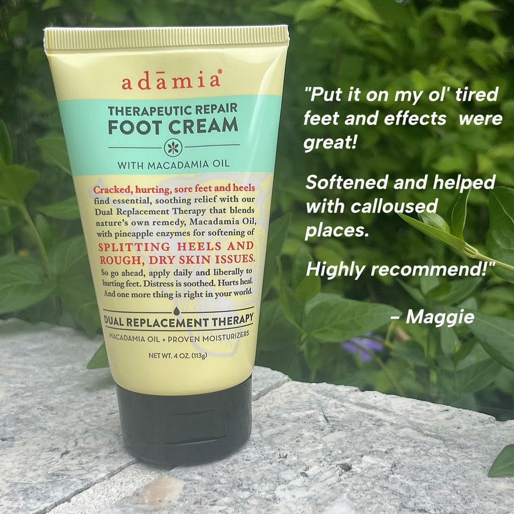 Adamia dermatologist-tested foot cream ensures safe daily care.