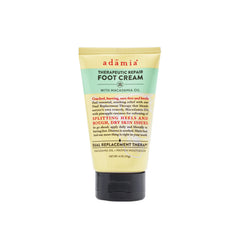 Adamia Therapeutic Repair Foot Cream 4oz tube delivering deep hydration for tired feet.