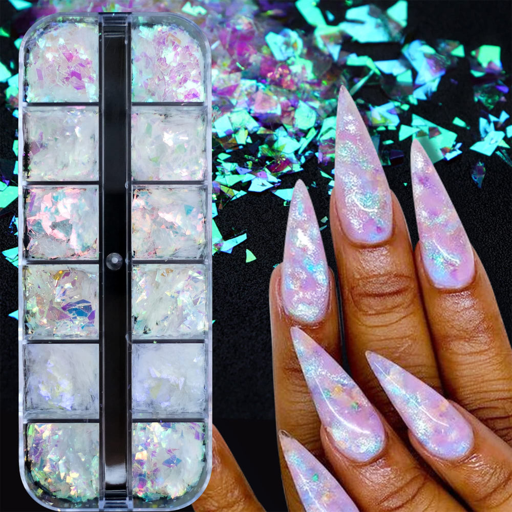 AddFavor holographic decor for nails and lashes at parties.