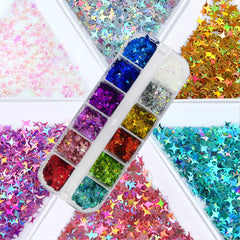 AddFavor iridescent chunky glitter flakes for bold nail art.