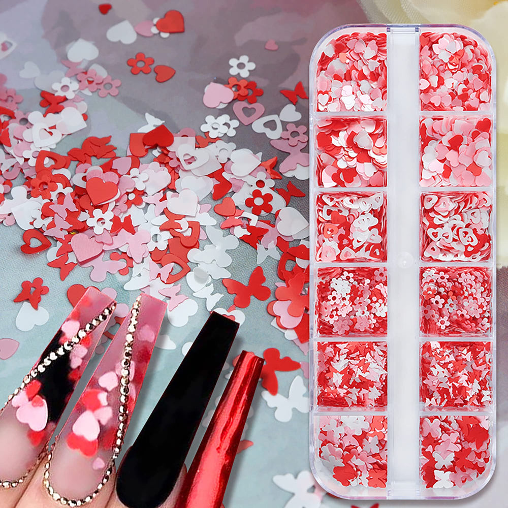 AddFavor round sequins add color and dimension to nails.