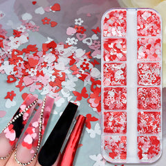 AddFavor round sequins add color and dimension to nails.