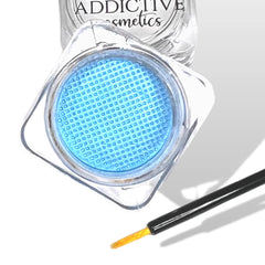 Addictive Cosmetics Wet Liner Soft Blue swatch shows vibrant pigment.