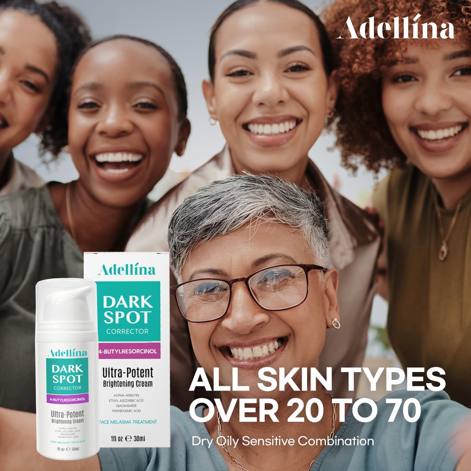Adellina ingredients lab scene emphasizes skin-safe formula and gentleness