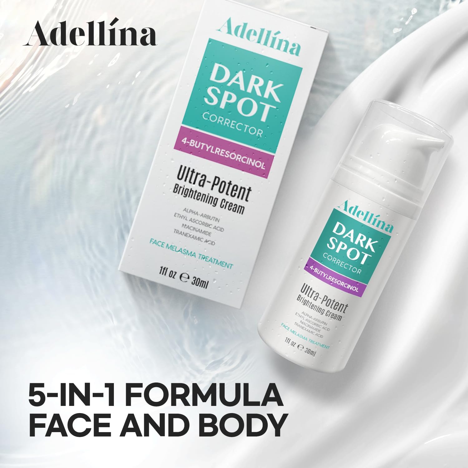 Adellina texture drop on hand demonstrates lightweight, non-greasy feel