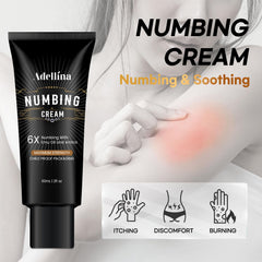 Adellina Numbing Cream maximum-strength packaging showcases a clean, easy-to-use design.