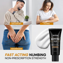 Adellina Numbing Cream texture close-up reveals a smooth, non-greasy glide.
