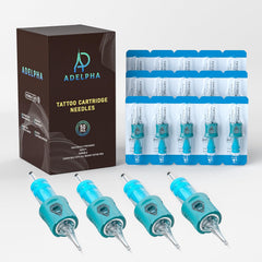 ADELPHA tattoo needles 50pc mixed RL pack for crisp lines and reliable performance