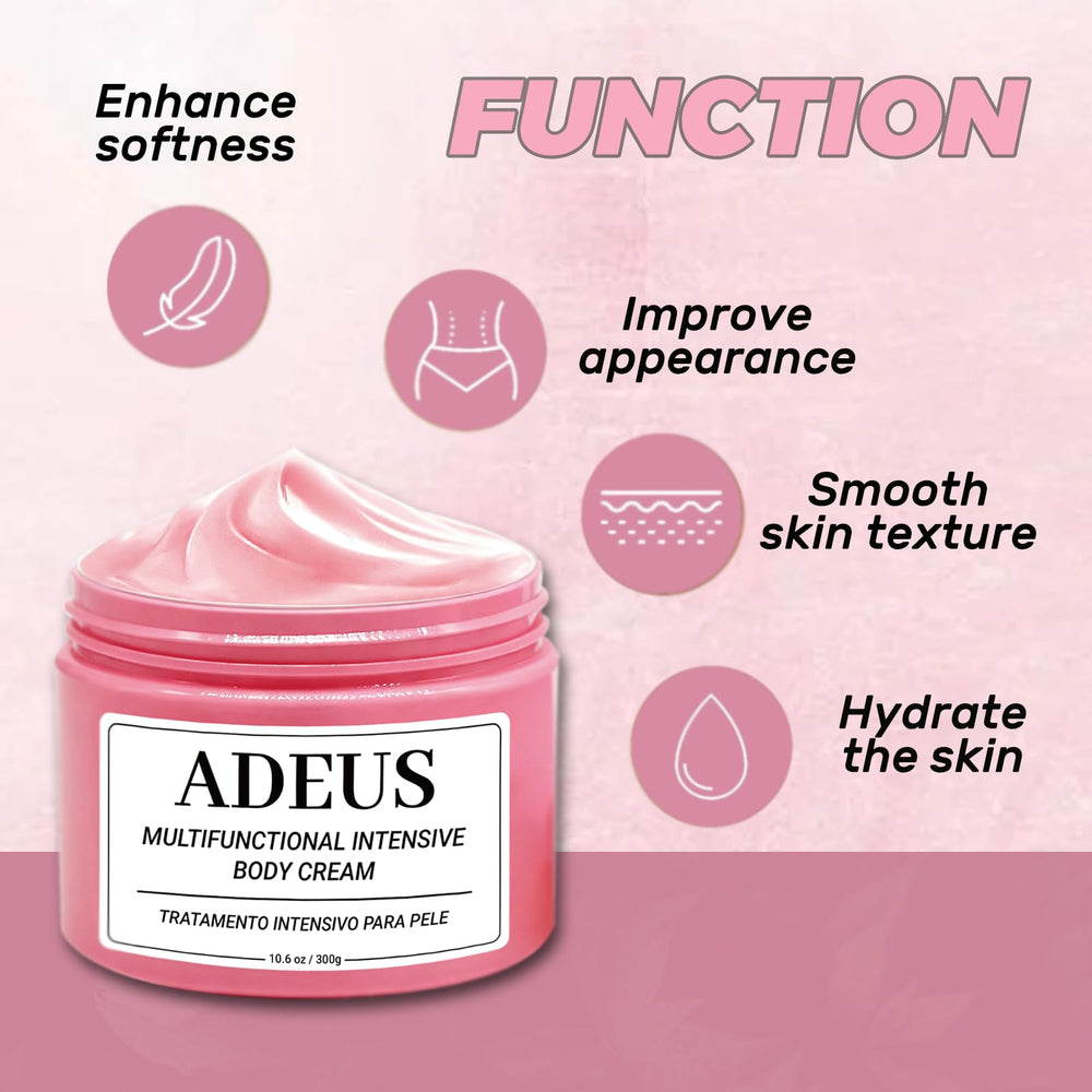 ADEUS Pink Brazilian Cream centella ingredient highlights skin-supporting formula.