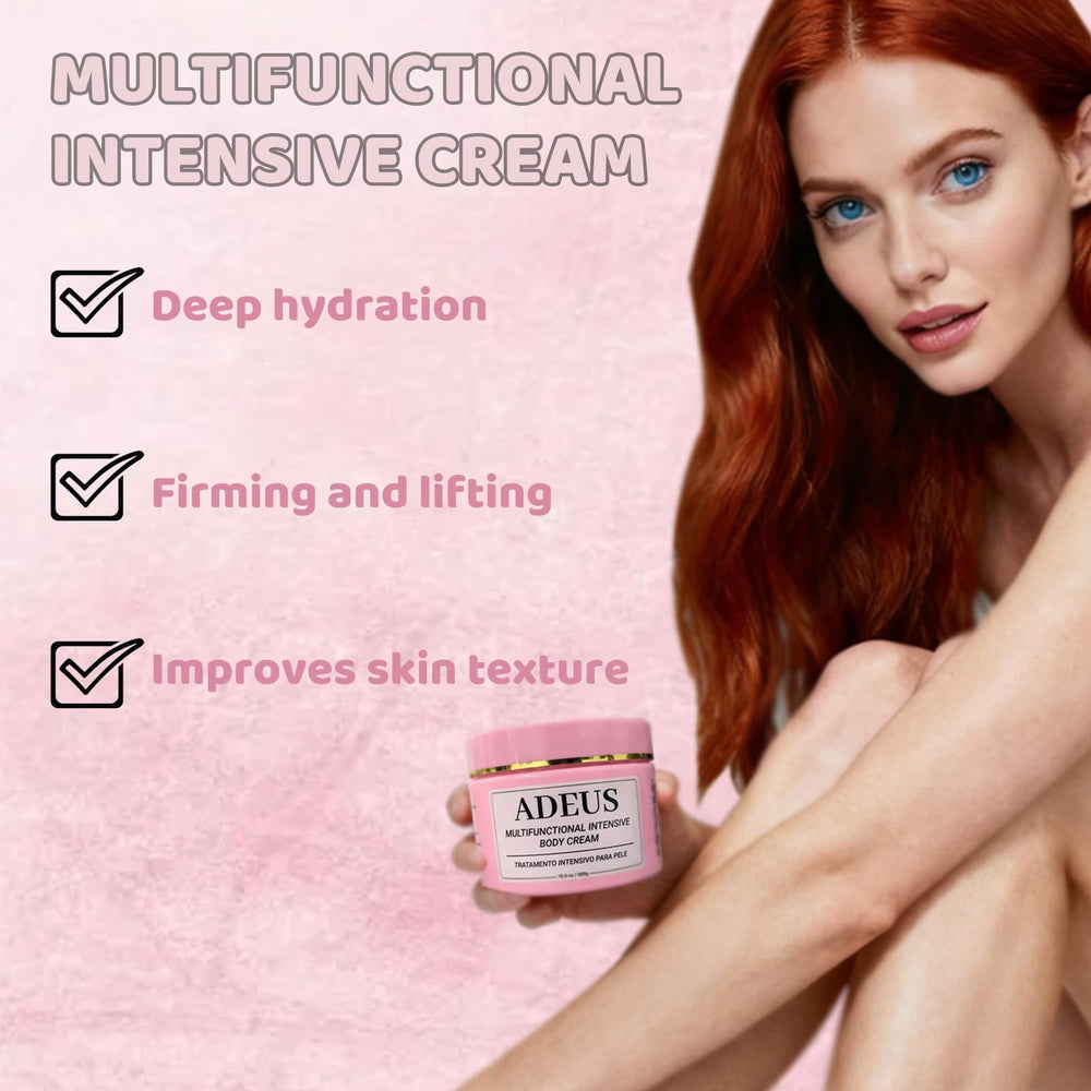 ADEUS Pink Brazilian Cream lid open for easy body application.