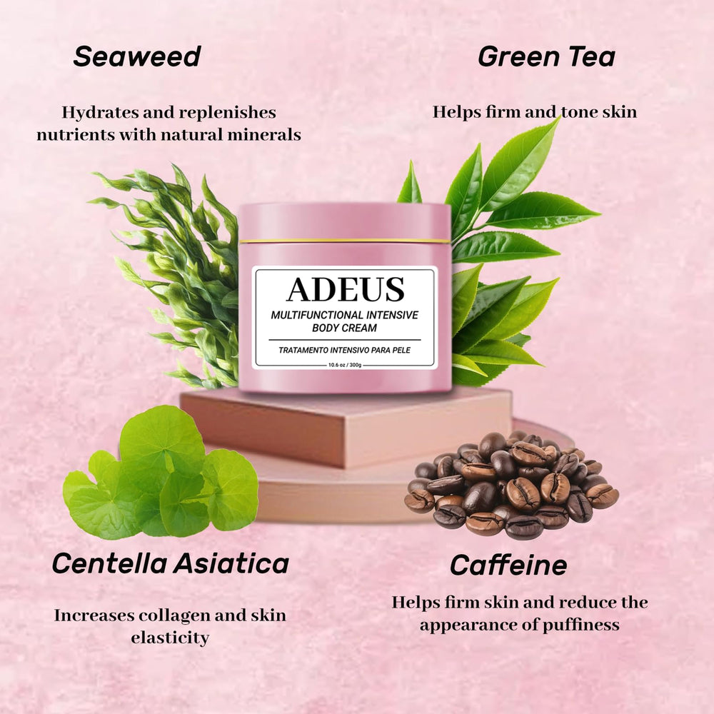 ADEUS Pink Brazilian Cream texture spread on hand for quick absorption.