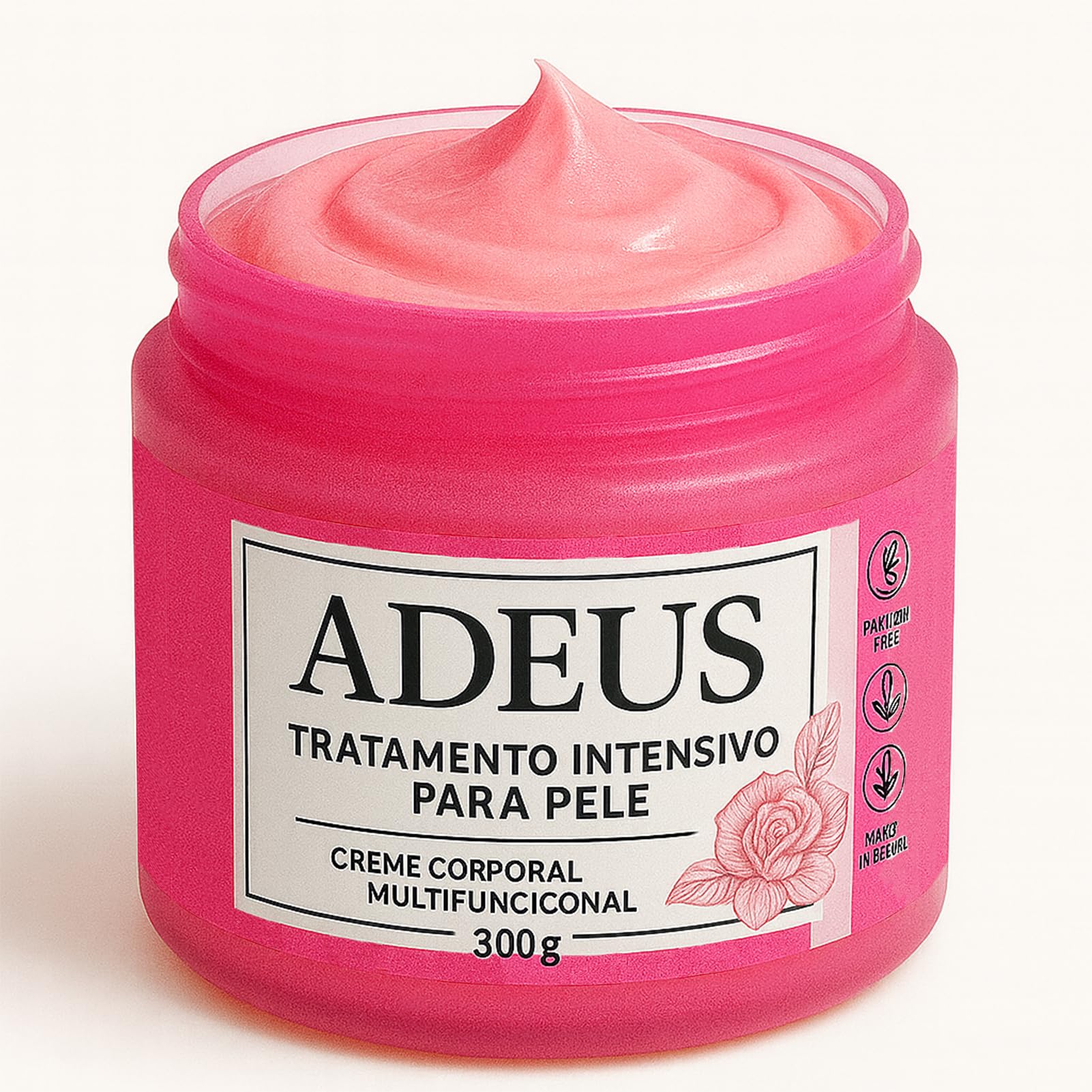 ADEUS Pink Rose Cream packaging shown for daily firming care