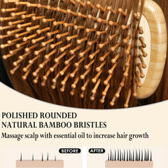 Adevwair bamboo brush detangles wet hair with ease.