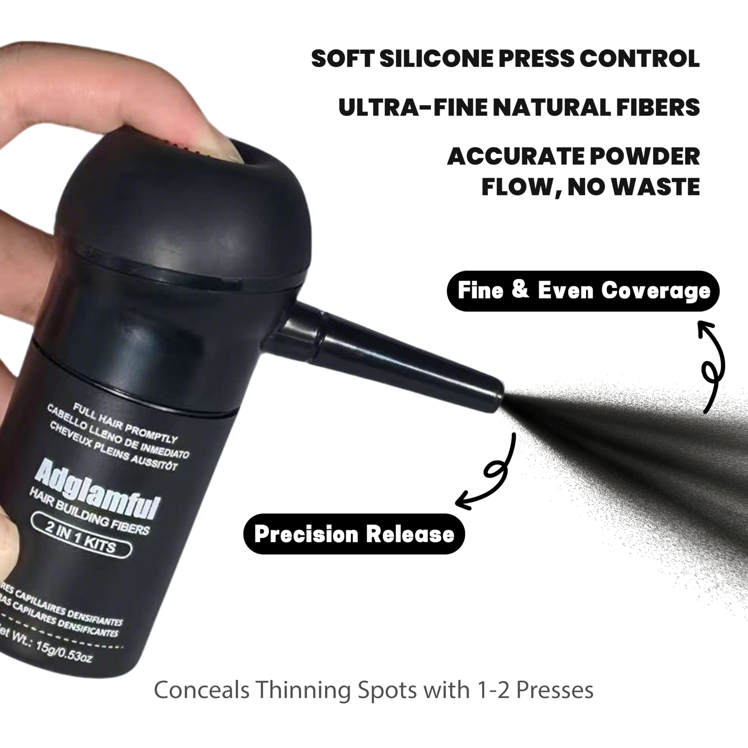 Adglamful fibers provide long-lasting fullness during workouts and humidity.