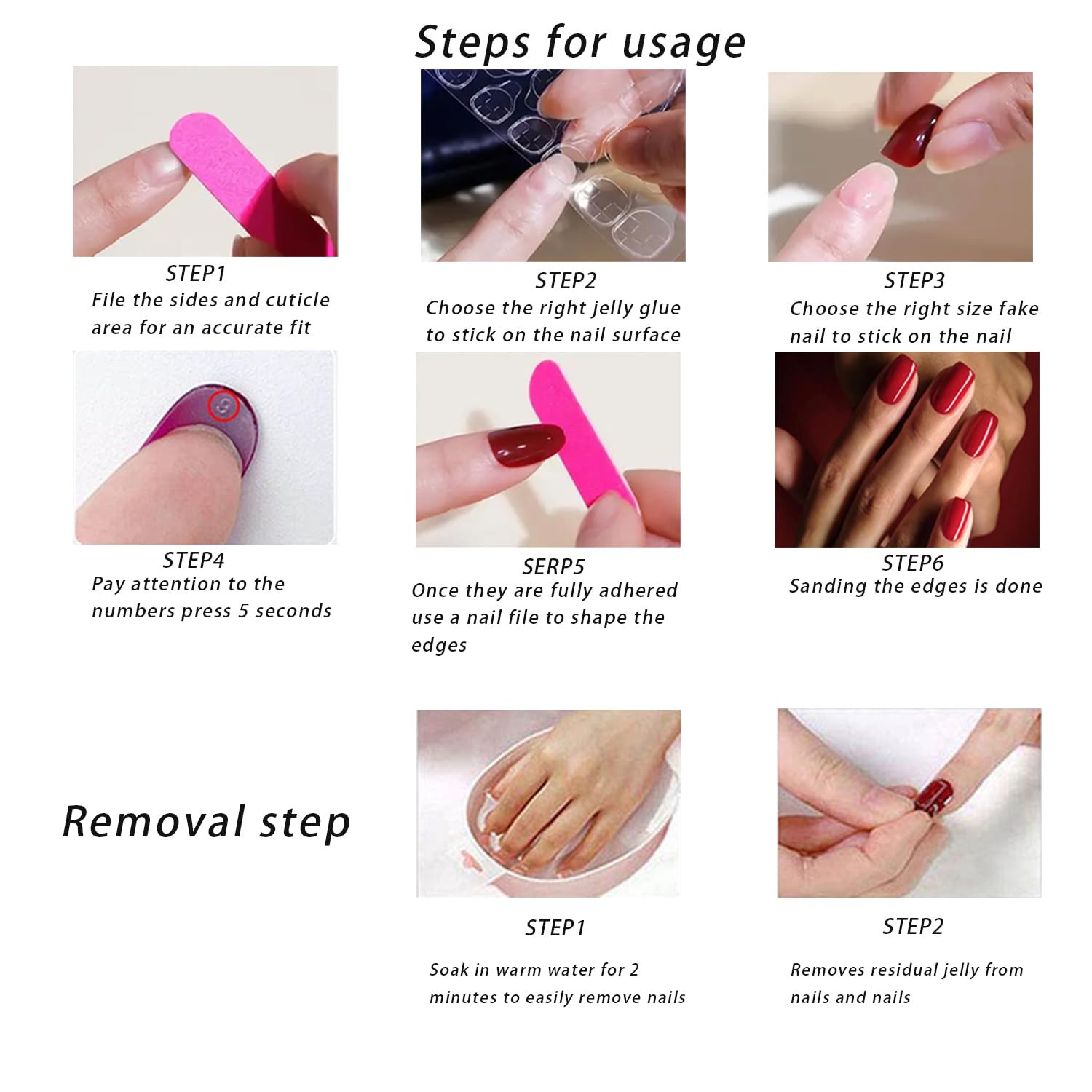 Adhesive tabs and glue for flexible wear options