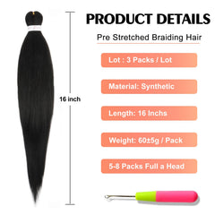 ADIASAI Braiding Hair Yaki texture close-up shows natural look and light feel