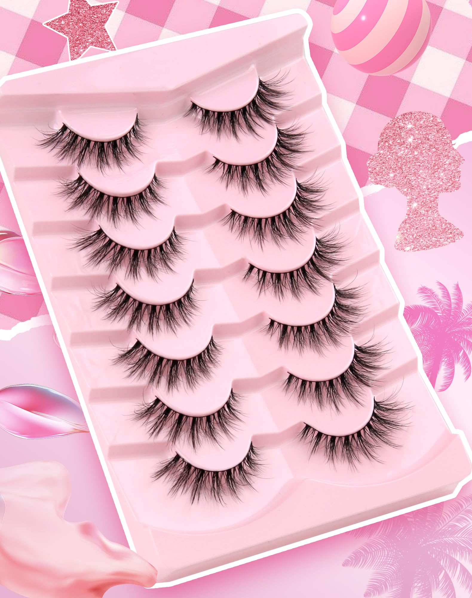 Adious trimmable-length lashes adapt to different eye shapes.